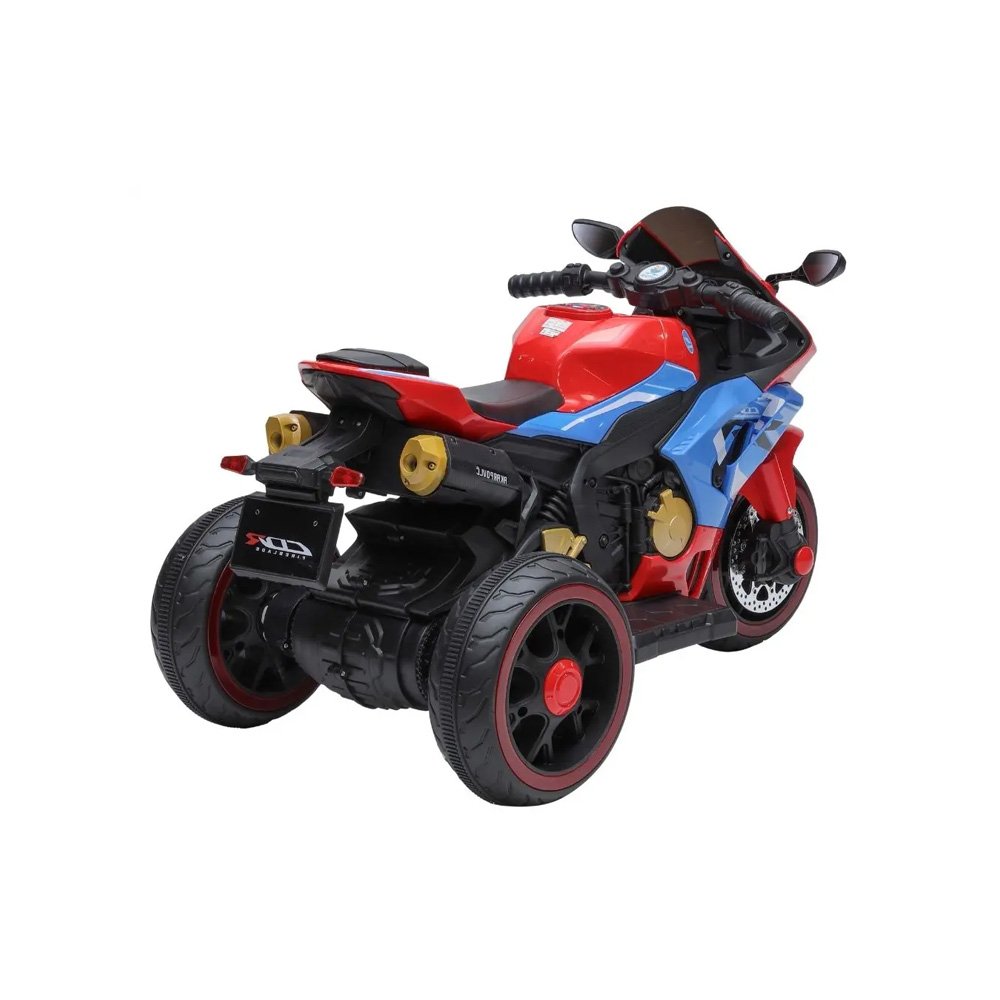 Moto Elétrica Infantil Esportiva Triciclo 6v Vermelha com Luz de Led e Música - 5