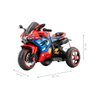 Moto Elétrica Infantil Esportiva Triciclo 6v Vermelha com Luz de Led e Música - 6