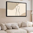 Ver imagem 2 de Quadro Decorativo Mulher Silhueta Abstrato - 50x70cm:moldura Branca