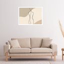 Ver imagem 1 de Quadro Decorativo Mulher Silhueta Abstrato - 50x70cm:moldura Branca