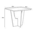 Ver imagem 3 de Mesa Sala de Jantar Vértice 900mm Nature/off White - Henn