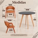 Ver imagem 3 de Kit Mesa de Jantar Redonda 90cm com 4 Poltronas Estofadas Confortáveis para Ambientes Modernos