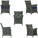 Ver imagem 5 de 4 Poltronas e 1 Mesa Igapó em Alumínio Pintura Marrom Corda Náutica Estofado 10