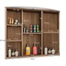 Conjunto Banheiro Gabinete Balcão Suspenso Mdf com Cuba Armário Espelho Led 3 Gavetas Marrom - 9