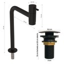 Ver imagem 4 de Kit Cuba Dalla Preta com Torneira Inox e Valvula Click Black