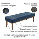 Ver imagem 4 de Kit Cabeceira e Calçadeira Recamier Casal 1,40m Azul Marinho