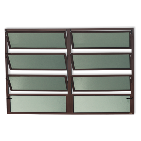 Basculante Alumínio 2 Seções 80 x 120 Plus V.Boreal Marrom Corten Brimak