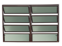 Ver imagem 1 de Basculante Alumínio 2 Seções 80 x 120 Plus V.Boreal Marrom Corten Brimak
