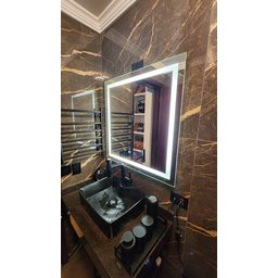 Espelho Iluminado 100x70 Led 3 Tons Inteligente Botão Touch Bluetooth Caixas Som Toca Musica - 3
