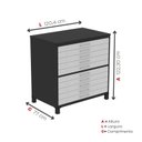 Ver imagem 3 de Mapoteca 10 Gavetas 120,4cm x 122,3cm Aço Cinza/Preto