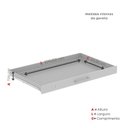 Ver imagem 6 de Mapoteca 10 Gavetas 120,4cm x 122,3cm Aço Cinza/Preto