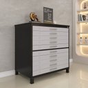 Ver imagem 1 de Mapoteca 10 Gavetas 120,4cm x 122,3cm Aço Cinza/Preto
