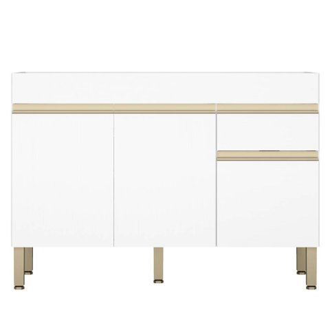 Balcão Gabinete para Pia sem Tampo 120cm Lina K02 Supremo - Mpozenato