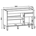 Ver imagem 3 de Balcão Gabinete para Pia sem Tampo 120cm Lina K02 Supremo - Mpozenato