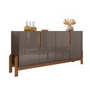 Ver imagem 2 de Buffet Agnes Cinza Pérola-Cedro 4 Portas 2 Prateleiras MDF-MDP 170cm