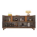 Ver imagem 4 de Buffet Agnes Cinza Pérola-Cedro 4 Portas 2 Prateleiras MDF-MDP 170cm