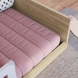 Cama de Chão Solteiro S/colchão C/protetor de Quinas em Silicone Affetto Aft015 Completa Móveis - 5