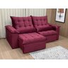 Sofá Retrátil Reclinável 2,30 M Vinho 323 Maricá - 3