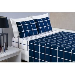Jogo de Cama Com Lençol de Cima 200 fios Austin Queen 04 Peças - Marinho Bia Enxovais - 3