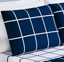 Ver imagem 2 de Jogo de Cama Com Lençol de Cima 200 fios Austin Queen 04 Peças - Marinho Bia Enxovais