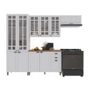Ver imagem 4 de Cozinha Compacta Modulada Nara 12 Portas 2 Gavetas MDF Branco Fidelita Móveis