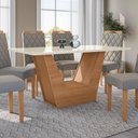 Ver imagem 3 de Conjunto Sala de Jantar Verbana Kappesberg 6 Cadeiras Veludo Titanio