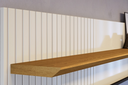 Ver imagem 3 de Bancada Suspensa com Painel Íris com Frisos Lateral 1 Porta Basculante - Cinamomo/off White Madetec