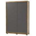 Ver imagem 6 de Guarda Roupa Casal 164cm Zane Nature/camarim/alasca Flex V02 - Mpozenato