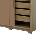 Ver mais imagens de Guarda Roupa Casal 164cm Zane Nature/camarim/alasca Flex V02 - Mpozenato