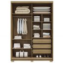 Ver imagem 5 de Guarda Roupa Casal 164cm Zane Nature/camarim/alasca Flex V02 - Mpozenato