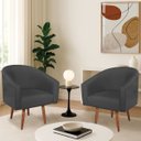 Ver imagem 1 de Kit 2 Poltronas Decorativa Jade Design Moderno Sala de Estar Quarto Escritório Confortável Luxo Pés