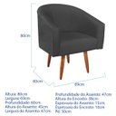 Ver imagem 3 de Kit 2 Poltronas Decorativa Jade Design Moderno Sala de Estar Quarto Escritório Confortável Luxo Pés