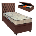 Ver imagem 1 de Kit Cabeceira + Cama Box Bau + Colchão Solteiro D33 Maxsono Paropas