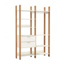 Ver imagem 1 de Closet Modulado 2pc 1,45m 2 Gavetas Cabide e Prateleiras Tw403 Dalla Costa