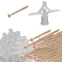 Ver imagem 1 de Kit 50 Parafusos+ 50 Bucha Plastica Drywall 04a16mm