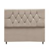 Cabeceira Estofada Cama Box Casal 140 Cm Suede Dubai:bege - 1
