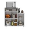 Armário de Cozinha Balcão Multiuso para Microondas Multimóveis Mp2189 Branco - 5