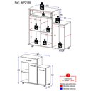 Ver imagem 4 de Armário de Cozinha Balcão Multiuso para Microondas Multimóveis Mp2189 Branco