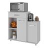 Armário de Cozinha Balcão Multiuso para Microondas Multimóveis Mp2189 Branco - 2
