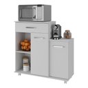 Ver imagem 2 de Armário de Cozinha Balcão Multiuso para Microondas Multimóveis Mp2189 Branco