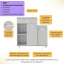 Ver imagem 3 de Armário de Cozinha Balcão Multiuso para Microondas Multimóveis Mp2189 Branco