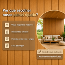 Ver mais imagens de Painéis Ripados WPC 9mm Freijó 290x15cm - Revestimento Decorativo Parede Sala Quarto Cozinha