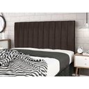 Ver imagem 3 de Cabeceira Leblon Marrom Estofada para Cama Box Casal King Size 195Cm Quarto Luxo JBE Móveis