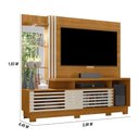Ver imagem 2 de Estante Home Theater 2 Portas com Espelho Led Frizz Plus - Cinamomo/off White