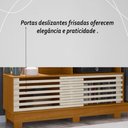 Ver imagem 6 de Estante Home Theater 2 Portas com Espelho Led Frizz Plus - Cinamomo/off White