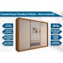 Ver imagem 6 de Guarda Roupa 3 Portas de Correr (1 C- Espelho) e 6 Gavetas Paradizzo-palazzo Cumaru