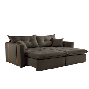 Sofa Cama e Reclinavel Lisboa 2,20m 04 Lugares Mola Ensacada Txr