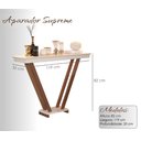 Ver imagem 6 de Aparador Moderno Cantinho do Café Premium Pés em Madeira Decorativo Luxo Cor Off White