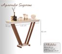 Ver imagem 6 de Aparador Moderno Cantinho do Café Premium Pés em Madeira Decorativo Luxo Cor Off White