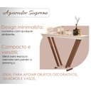 Ver imagem 5 de Aparador Moderno Cantinho do Café Premium Pés em Madeira Decorativo Luxo Cor Off White